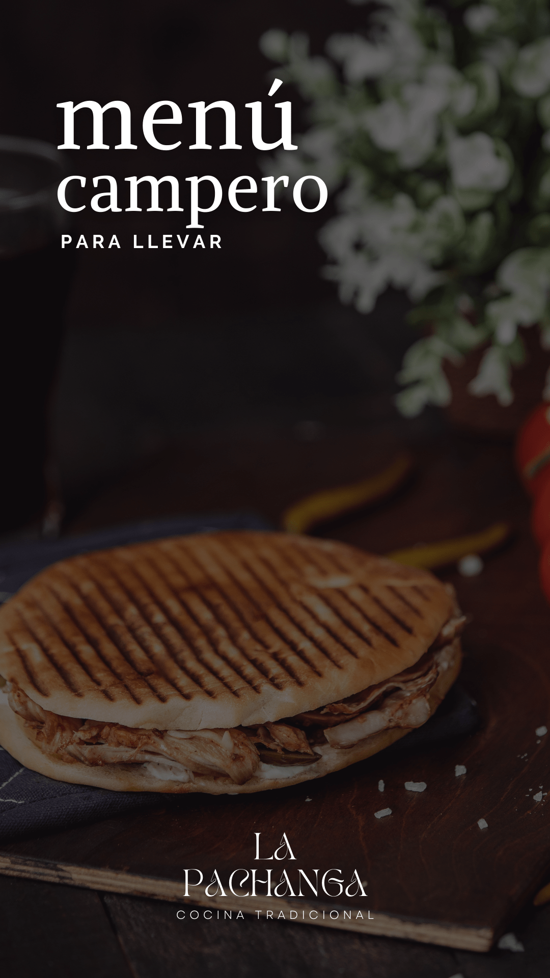 menú campero menú hamburguesa comida para llevar y recoger en el local