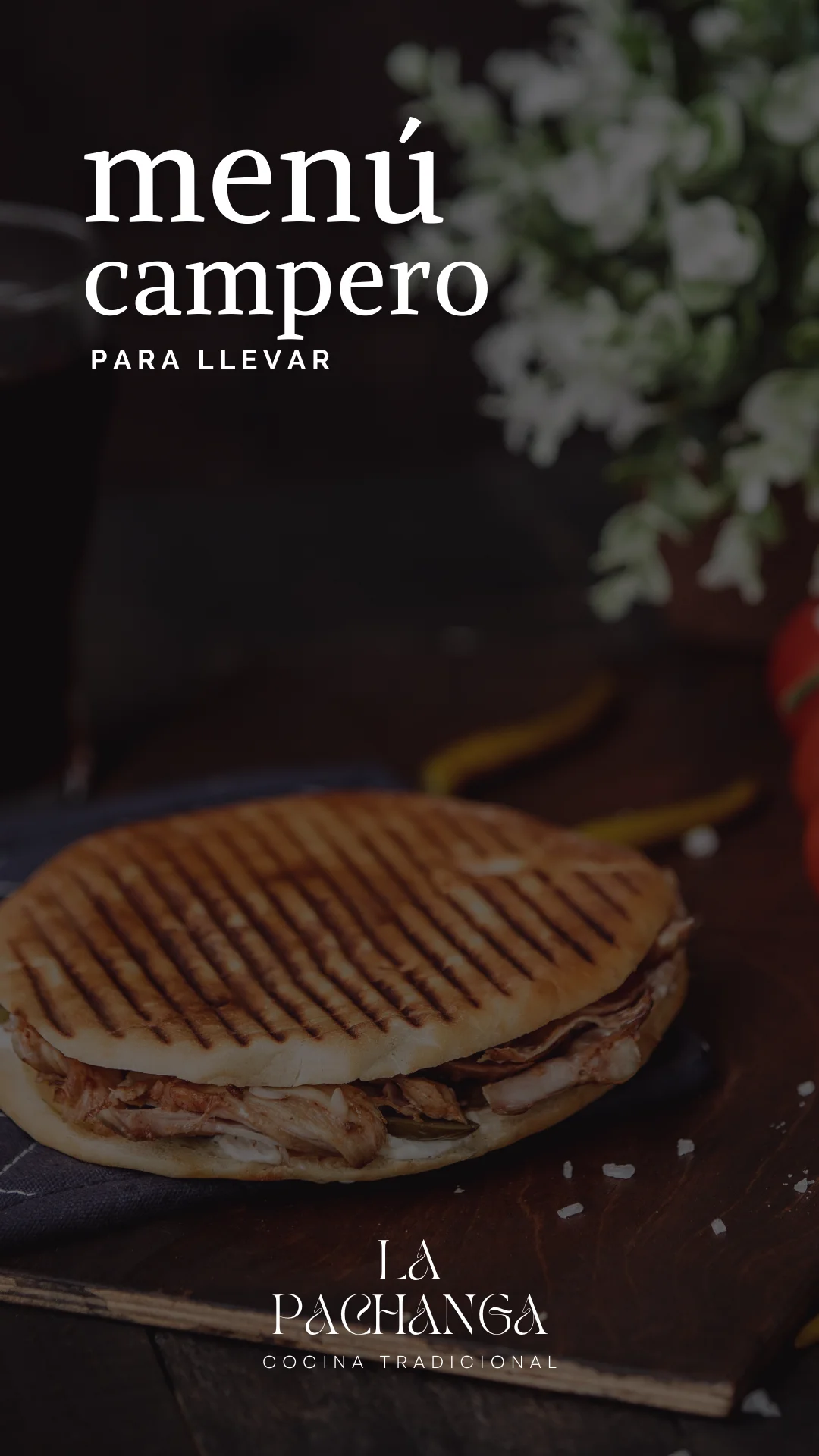 menú campero menú hamburguesa comida para llevar y recoger en el local